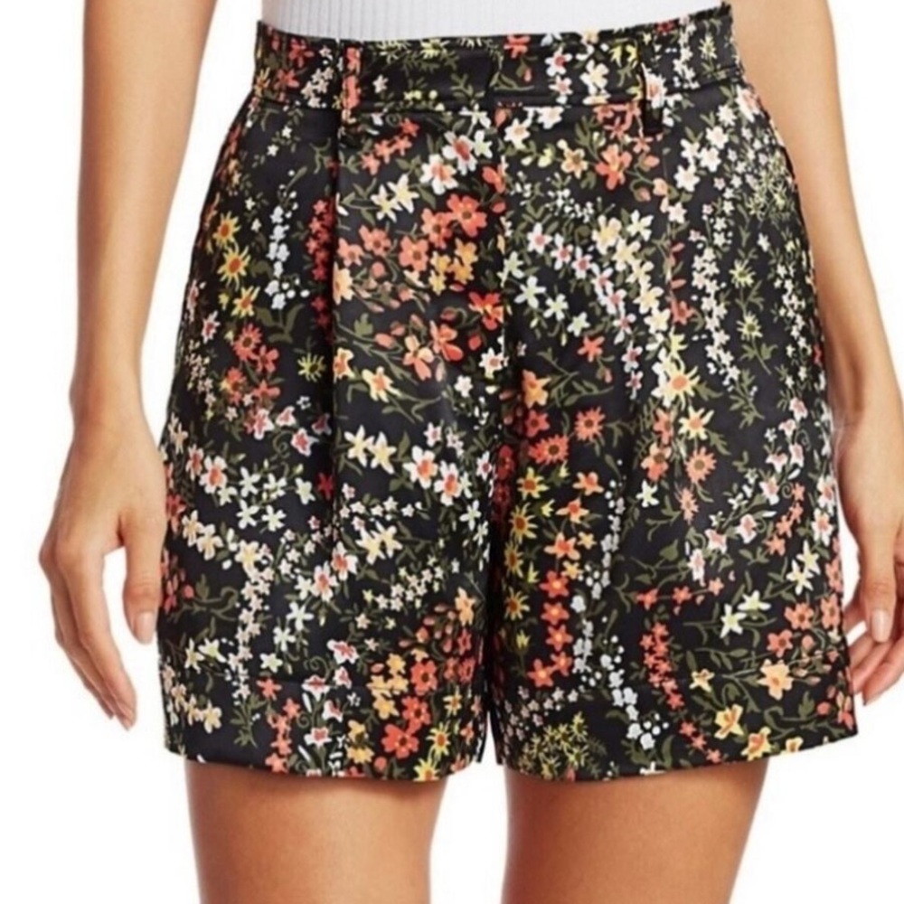 ATM Anthony Thomas Melillo Black floral shorts, size 6